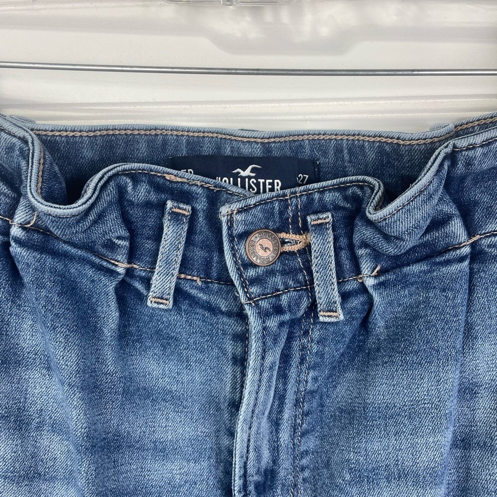 Hollister Ultra High-Rise Mom Jean Vintage Stretch Blue Denim Jeans 5R Women’s - Picture 6 of 11
